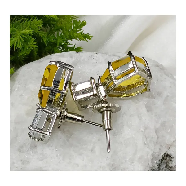 Yellow_Colour_Fine_Quality_Glass_Stone_Doublets_Stud_with_Silver_Plating_for_Women_&_Girls