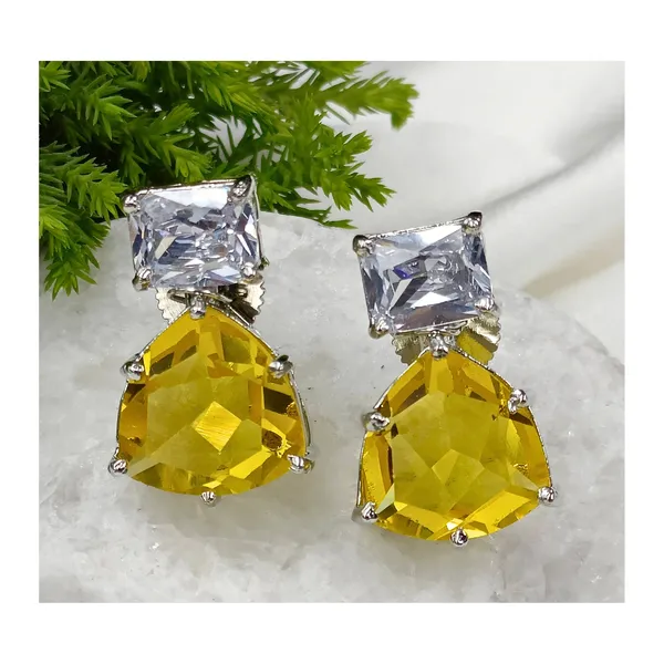 Yellow_Colour_Fine_Quality_Glass_Stone_Doublets_Stud_with_Silver_Plating_for_Women_&_Girls