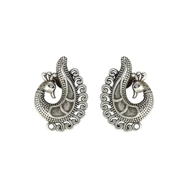 Crafted_Peacock_Style_Oxudized_Stud_for_Women_&_Girls,_Stylish_Fashionable_Trendy_earring