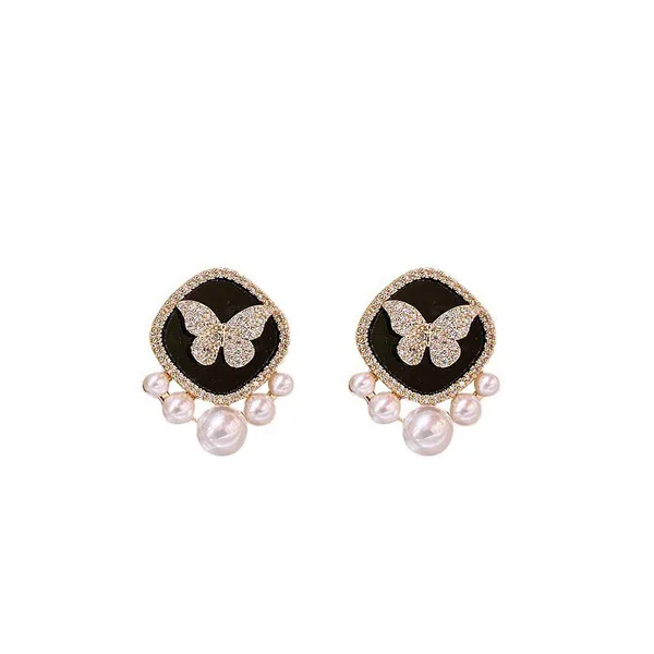 Black_Butterfly_Pearl_&_Zircon_Drop_Earrings_–_Stylish_Korean_Jewelry_for_Women_&_Girls