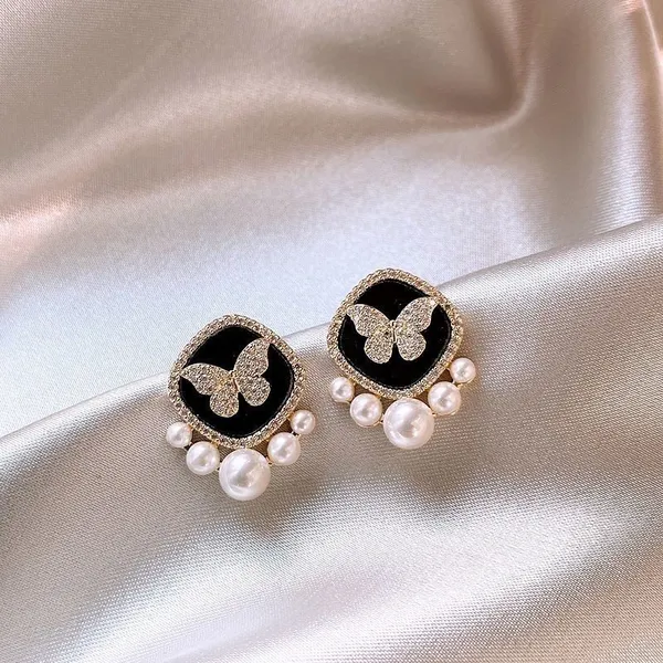 Black_Butterfly_Pearl_&_Zircon_Drop_Earrings_–_Stylish_Korean_Jewelry_for_Women_&_Girls