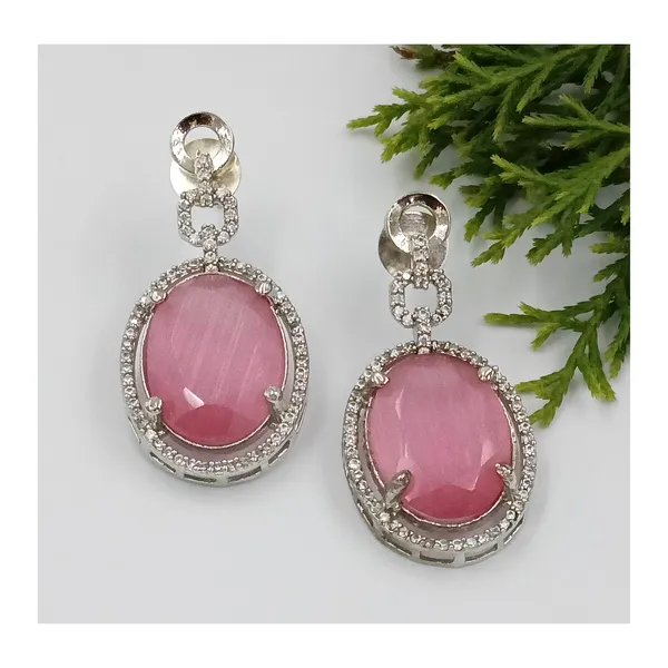 Oval_Shape_Pink_colour_American_Diamond_Necklace_Set_for_girls_&_Women