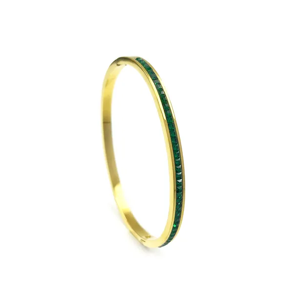 Green_Free_Size_Stainless_Steel_Designer_Bracelets_With_Green_Zircon_For_Girls_&_Women