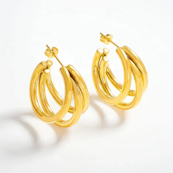 Gold_Plated_Multi-Layer_C_Shape_Hoop_Earrings_|_Stainless_Steel_Layered_Stud_Hoops_for_Women_-_Blackbox_Jewelleries