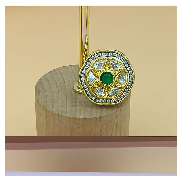 Green_&_White_Floral_Kundan_Ring_for_Women_&_Girls_|_Adjustable_Luxury_Traditional_Jewelry