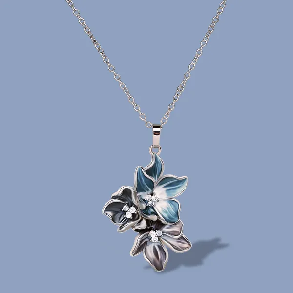 Handmade_Stainless_Steel_Enameled_Floral_Bunch_style_Pendant_Chain_For_Girls_&_Women,_Stylish_Fashinable_Western_Jewellery
