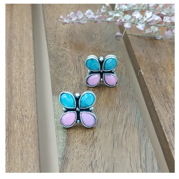 Flower_shape_Pink_&_Sky_Blue_Oxidized_Stud_For_Women_&_Girl_|_Stylish_&_Fashionable_Earing,_Jewellery_for_Women,_Best_Gift_for_Birthday,_Anniversary_&_Wedding