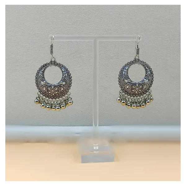 Chandbali_Style_Oxidized_Pendant_Chain_Set_for_Women_&_Girls,_Fashionable_stylish_trendy_traditional_jewellery