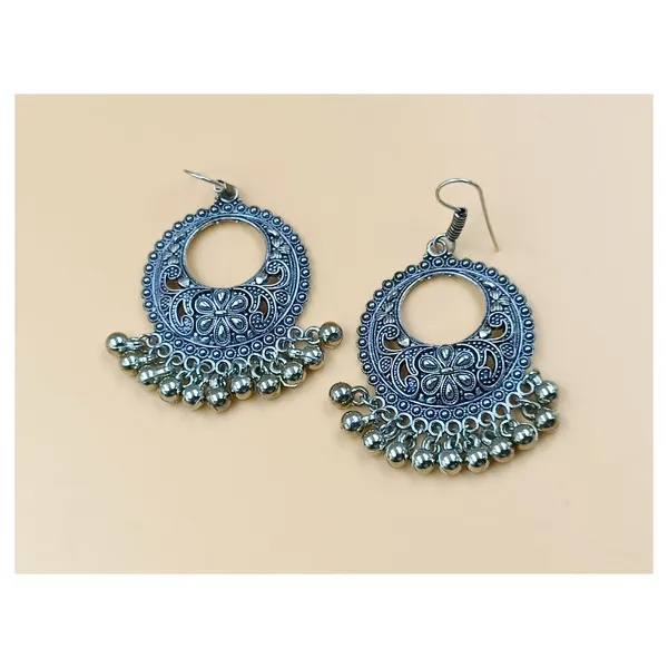 Chandbali_Style_Oxidized_Pendant_Chain_Set_for_Women_&_Girls,_Fashionable_stylish_trendy_traditional_jewellery