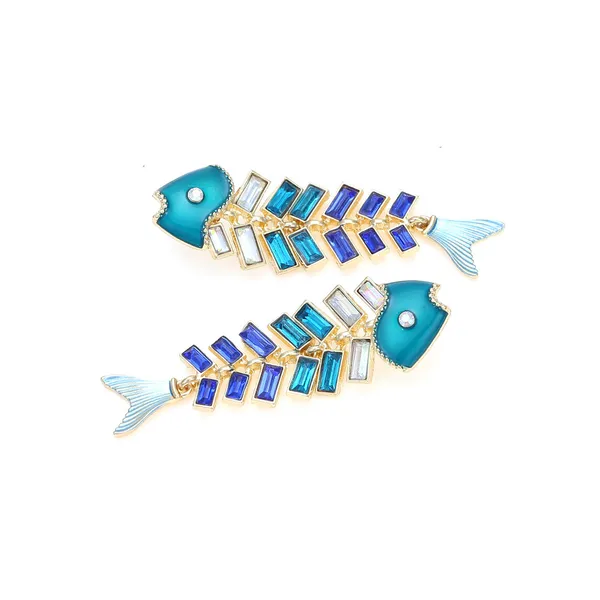 Blackbox_Jewelleries:_Statement_Tropical_Fish_Bone_Earrings_|_Colorful_Drip_Oil_Crystal_Fish_Tail_Dangles