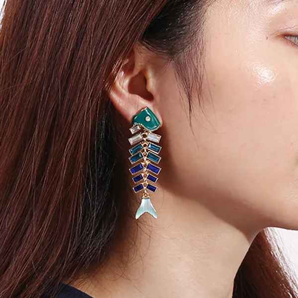 Blackbox_Jewelleries:_Statement_Tropical_Fish_Bone_Earrings_|_Colorful_Drip_Oil_Crystal_Fish_Tail_Dangles
