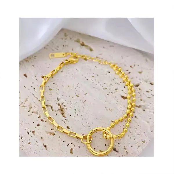 Anti_Tarnish_Asymmetric_chain_Simple_circle_Stainless_Steel_bracelet_For_Girls_&_Women