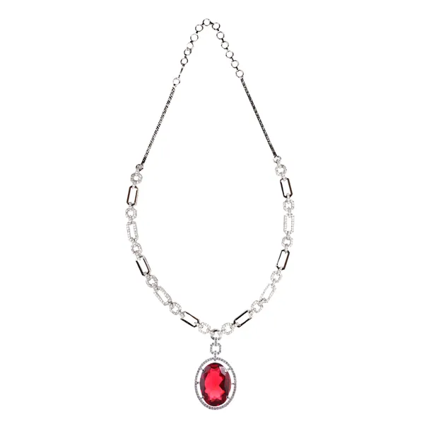 Red_Wester_Style_American_Diamond_Necklace_For_Women_&_Girls|_Stylish_Ad_Bridal_Set_For_Wedding_&_Party_|