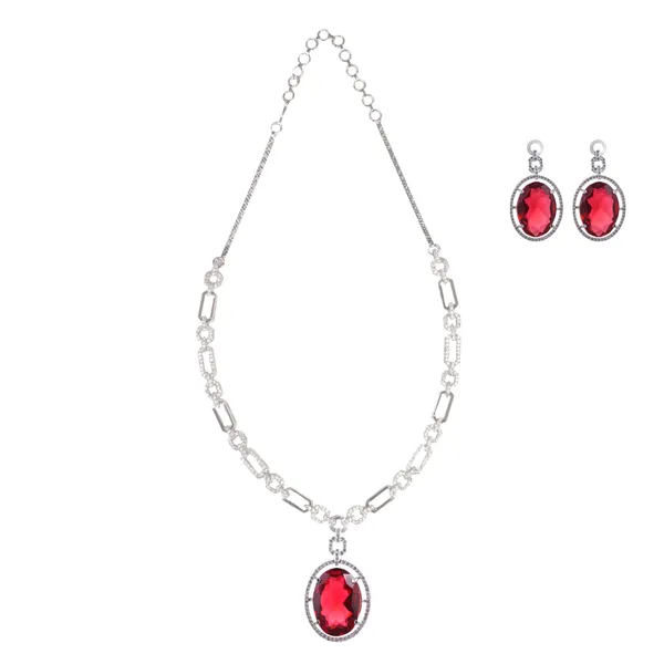 Red_Wester_Style_American_Diamond_Necklace_For_Women_&_Girls|_Stylish_Ad_Bridal_Set_For_Wedding_&_Party_|