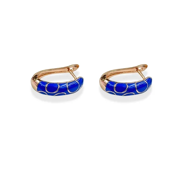 Fashionable_Stylish_Luxury_Royal_Blue_oil_painted_Italian_style__copper_inlays_Hoop_Earrings_for_Women_&_Girls