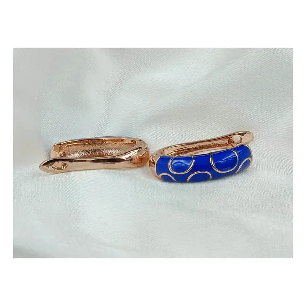 Fashionable_Stylish_Luxury_Royal_Blue_oil_painted_Italian_style__copper_inlays_Hoop_Earrings_for_Women_&_Girls