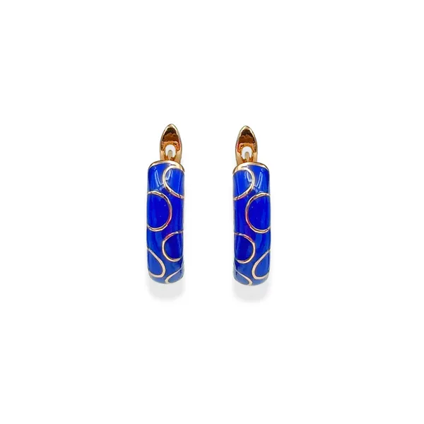 Fashionable_Stylish_Luxury_Royal_Blue_oil_painted_Italian_style__copper_inlays_Hoop_Earrings_for_Women_&_Girls
