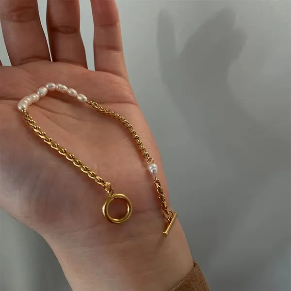 Anti_Tarnish_Buckle_twist_chain_pearl_bracelet_stainless_steel_Bracelet_For_Girls_&_Women