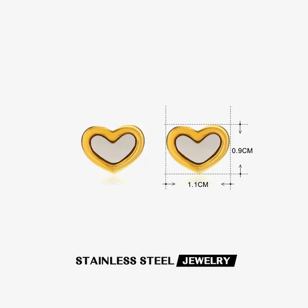 White_Stainless_Steel_Shell_Love_Heart_Jewelry_Sets_Necklace_Bracelet_Earrings_For_Women_&_Girls