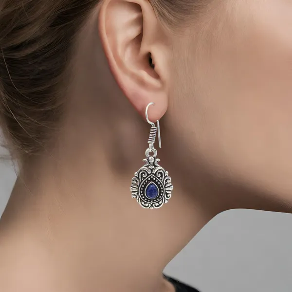 Beautiful_Oxidized_dangler_studded_with_vibrant_Blue_colors_stone_for_Girls_&_Women,_Stylish_Fashionable_trendy_earring