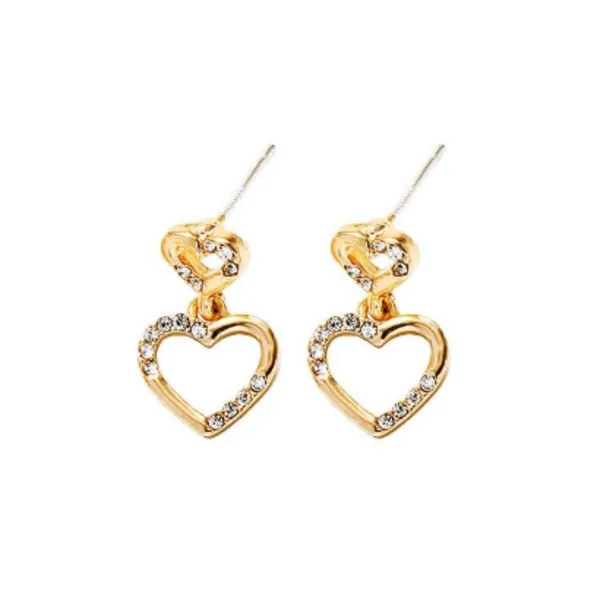 Double_heart_studded_with_Zircon_drop_style_Dangler_for_Women_&_Girls,_Western_Style_Fashionable_Korean_Jewellery