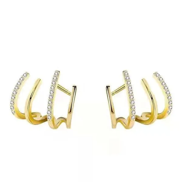 Golden_Claw_Shape_Gold_Plated_Cubic_Zirconia_Ear_Cuff,_Korean_Jewellery_For_Women_&_Girls