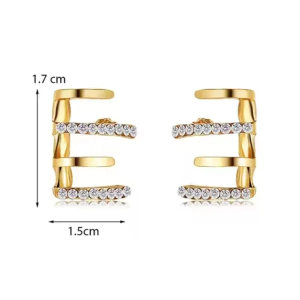 Golden_Claw_Shape_Gold_Plated_Cubic_Zirconia_Ear_Cuff,_Korean_Jewellery_For_Women_&_Girls