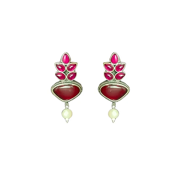 Red_colour_Feather_style_Oxidized_stud_for_Women_&_Girl,_Stylish_Fashionable_Trendy_Earring