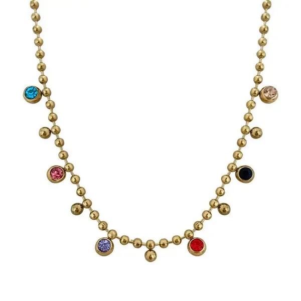 Dainty_Multi-Color_Zircon_&_Gold_Beaded_Stainless_Steel_Necklace_|_Blackbox_Jewelleries