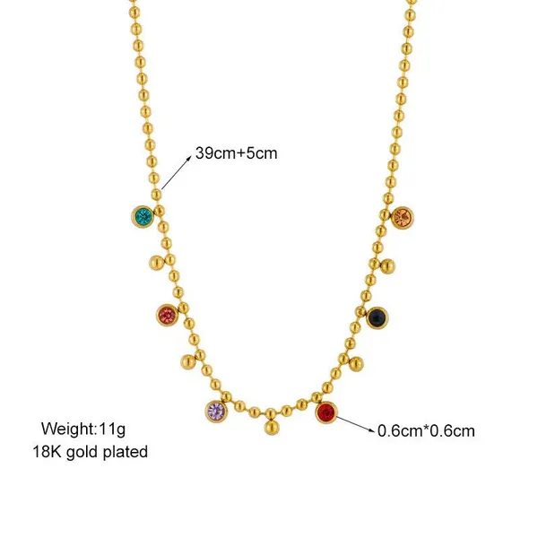 Dainty_Multi-Color_Zircon_&_Gold_Beaded_Stainless_Steel_Necklace_|_Blackbox_Jewelleries