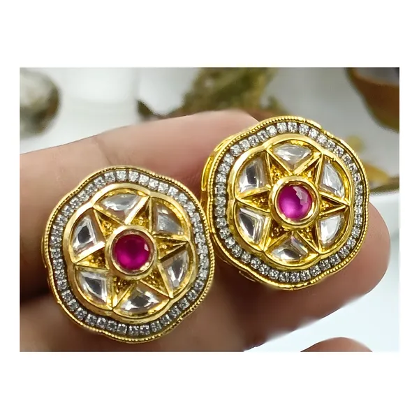 Flower_shape_Pink_&_White_Kundan_Stud_for_Women_&_Girls,_Traditional,_Festive_&_Wedding_Jewellery