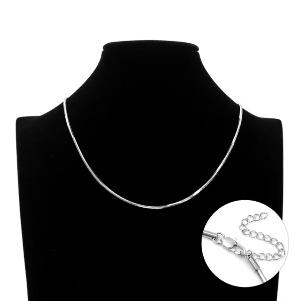 Blackbox_Jewelleries:_Silver_Plated_Stainless_Steel_Round_Snake_Chain_Necklace_|_2mm_|_Daily_&_Office_Wear_|_Gift_for_Her/Him