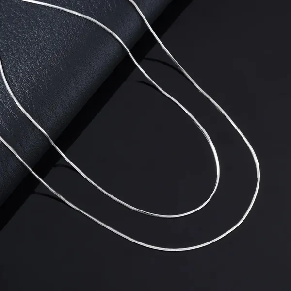 Blackbox_Jewelleries:_Silver_Plated_Stainless_Steel_Round_Snake_Chain_Necklace_|_2mm_|_Daily_&_Office_Wear_|_Gift_for_Her/Him