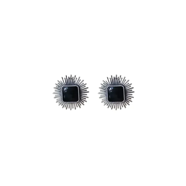 Black_Silver_Look_Alike_Sun_Rays_Style_Oxidised_Stud_With_Black_Square_Shape_Stud_For_Women_&_Girls