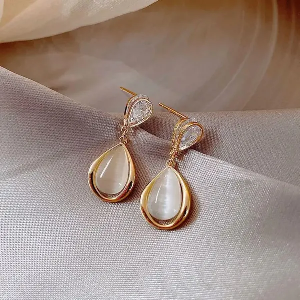 Water_Drop_Opal_Earrings_with_White_Zircon_–_Korean_Jewelry_for_Women_&_Girls