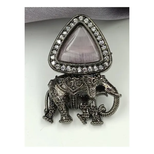 Elephant_Shape_Triangular_Shape_Peach_colour_stone_Stud_for_Women_&_Girls,_Stylish_jewellery,_Traditional_Jewellery