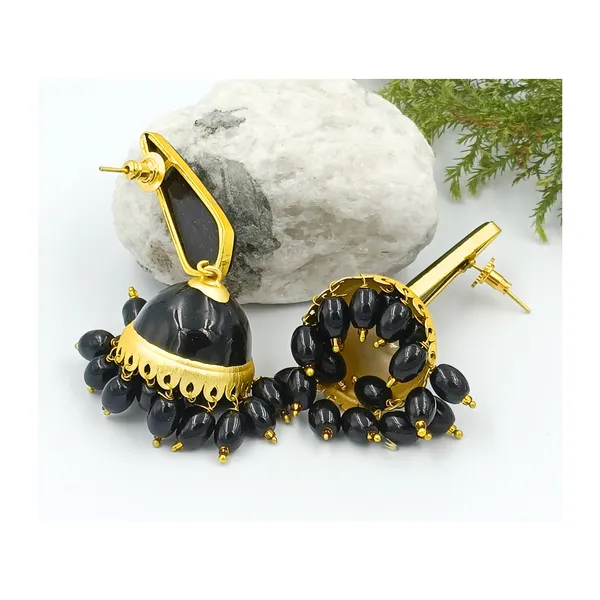 Black_Traditional_Style_Hand_Painted_Black_Enamel_Paint_Jhumka_For_Women_&_Girls