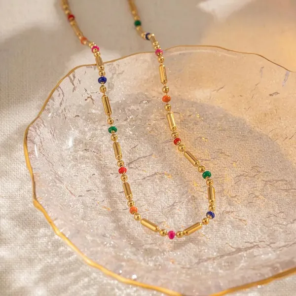 Blackbox_Jewelleries:_Bohemian_Multi-Color_Stainless_Steel_Droplet_Bead_Chain_Necklace_for_Women_|_Tarnish-Free_&_Vibrant