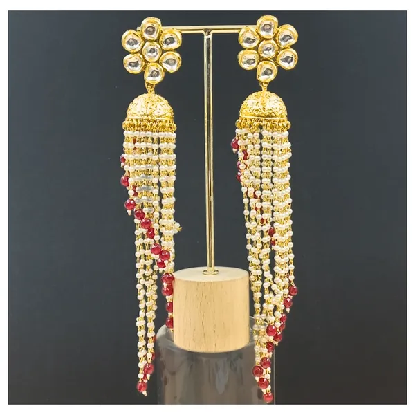 Exquisite_Traditional_style_Long_Polki_Kundan_Jhumka_for_women_&_girls,_Luxury_stylish_bridal_Traditional_Jewellery