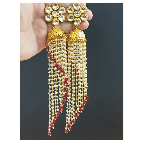 Exquisite_Traditional_style_Long_Polki_Kundan_Jhumka_for_women_&_girls,_Luxury_stylish_bridal_Traditional_Jewellery