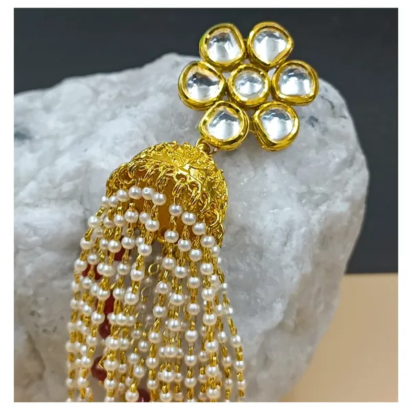 Exquisite_Traditional_style_Long_Polki_Kundan_Jhumka_for_women_&_girls,_Luxury_stylish_bridal_Traditional_Jewellery