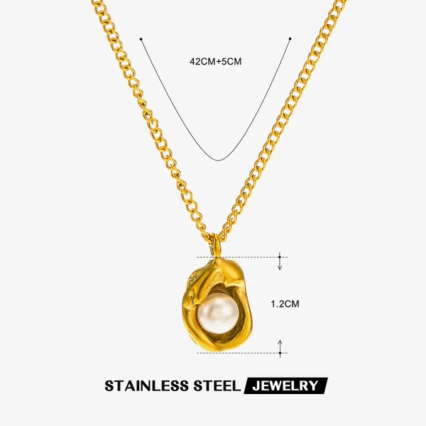 Pearl_Pendant_Stainless_Steel_Necklace_For_Women_&_Girl_Perfect_Minimalist_For_Daily_Wear