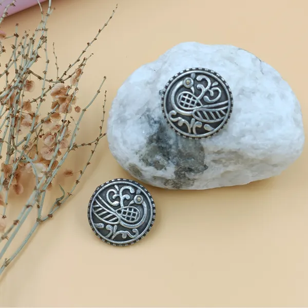 Beautiful_tribal_style_Self_carved_Peacock_motif_Circular_shape_oxidised_Earrings_For_Women_&_Girls_|_Stylish_&_Fashionable_Earing