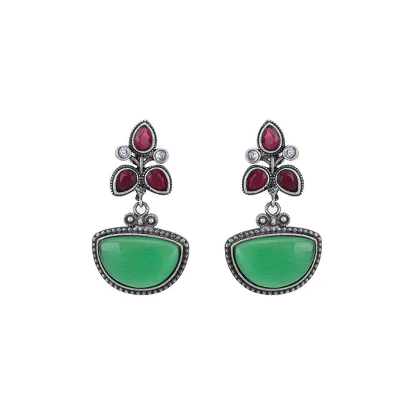Pink_&_green_Leaf_shape_Oxidized_Dangler_for_Women_&_Girls,_Stylish,_Fashionable_Earring