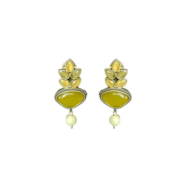 Yellow_colour_Feather_style_Oxidized_stud_for_Women_&_Girl,_Stylish_Fashionable_Trendy_Earring