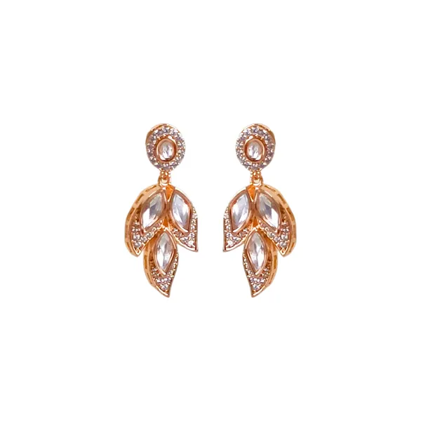 Shinning_gold_plated_Cubic_Zirconia_studded_traditional_Leaf_shape_Polki_kundan_earrings_for_women_&_girls
