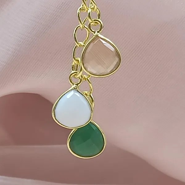 Tri_Color_Natural_Stone_Tri_Colour_Earring_For_Women