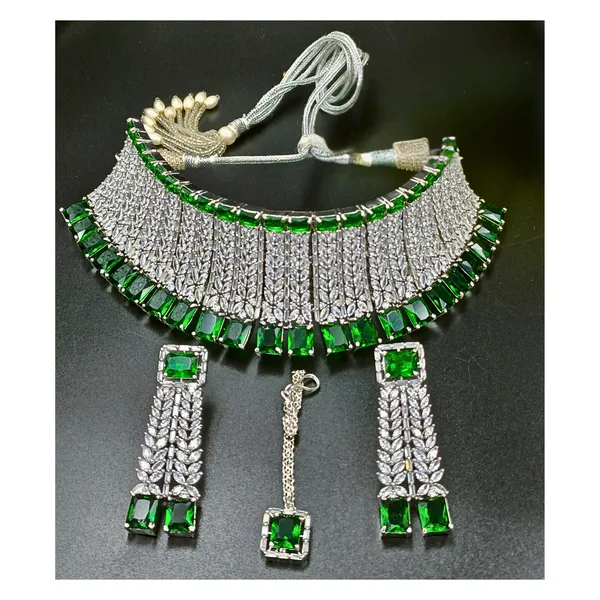 Green_&_White_AD_Stone_Premium_Quality_Designer_wedding_Necklace_Set_for_Women_&_Girls