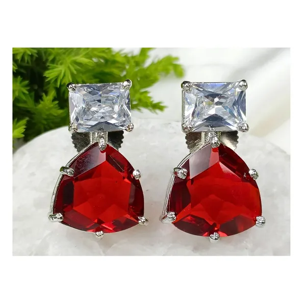 Red_Colour_Fine_Quality_Glass_Stone_Doublets_Stud_with_Silver_Plating_for_Women_&_Girls