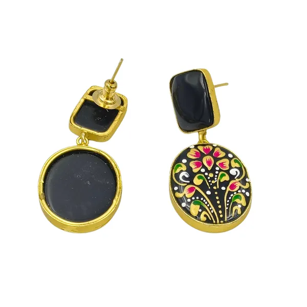 Black_Hand_Painted_Meenakari_Oval_Shape_Dangler_Earring_For_Women_&_Girls,_Rajasthani_Jewellery,_Traditional_Jewellery